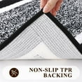 thumbnail image 6 of Findosom 3pcs Bathroom Rugs Set with U-Shaped Mat, Non Slip, Quick Drying, Ultra Soft and Water Absorbent Bath Rug Mat Carpet Machine Washable 20"x32"+20"x59"+U Shape 20"x24" Black, 6 of 8