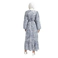 thumbnail image 5 of White - Blue - Floral - Shawl - Crew neck - Fully Lined - Modest Dress - Refka, 5 of 5