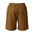 thumbnail image 5 of GrmtClth Mens Casual Shorts Elastic Waist Waffle Workout Sweat Shorts Lightweight Beach Drawstring Shorts Summer Jogging Shorts with Pocket Brown M, 5 of 7