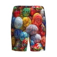 thumbnail image 5 of Naloa Easter Eggs Men's Short Pajama Pants, Lounge Comfort Shorts with Elasticized Waistband and Side Pockets - X-Large, 5 of 9