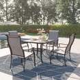 thumbnail image 6 of HAPPATIO Gray 5-Piece Metal Patio Outdoor Dining Set, 6 of 8