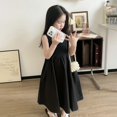 thumbnail image 2 of Girl Sleeveless Fluffy Dress Girls' Sweet Princess Dress Skin-friendly And Breathable Patchwork And Ruffled Design Girls' Korean Style Summer Dress, 2 of 9