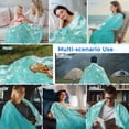 thumbnail image 5 of Teal Coastal Cooling Blanket, Lightweight Breathable Summer Throw Blanket with Double Sided Cold Effect,Summer Beach Ocean Seawater Nautical Picnic Beach Blankets Bed Sheet for Hot Sleepers 30"x40", 5 of 8