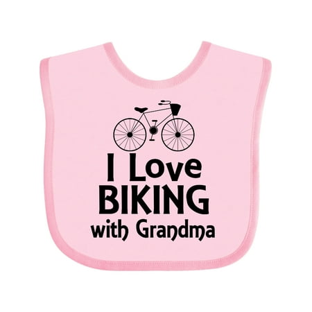

Inktastic Biking with Grandma Cycling Gift Baby Boy or Baby Girl Bib