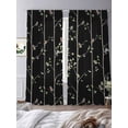 thumbnail image 3 of Sparrow Sheer Curtains 84 Inch Length 2 Panels Set Window Treatments, Spring Birds on The Branches Vintage Country Black Rod Pocket Semi Curtains for Living Room/Bedroom/Kitchen Décor, 104"W x 84"L, 3 of 7