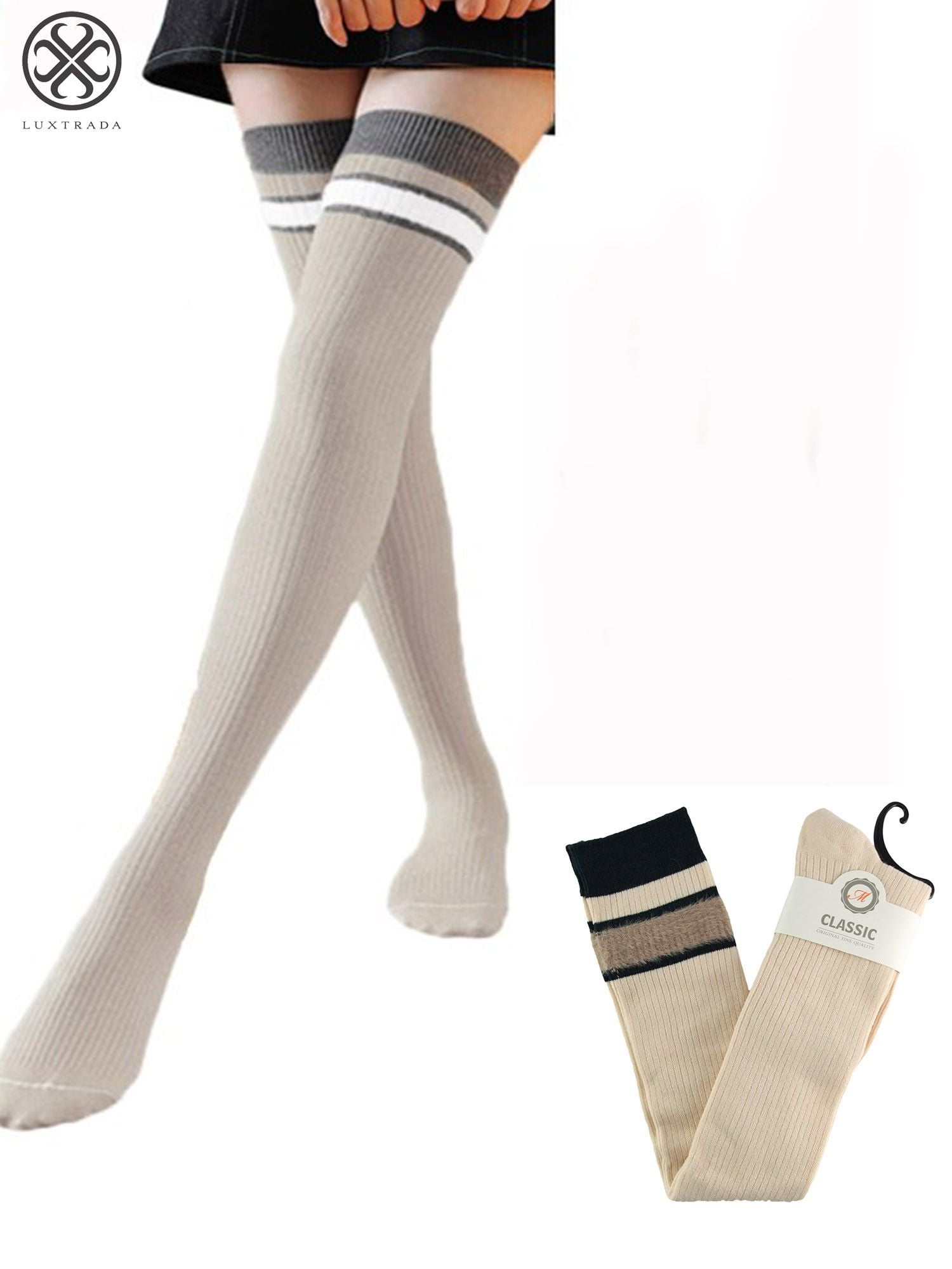 Women's Retro Pile Stockings Cotton Tube Cute Ladies Warmer Colorful Socks Long