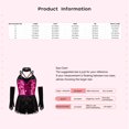 thumbnail image 6 of Kaerm Kid Girls Modern Latin Dance Outfit Halter Sequin Fringed Leotard with Gloves Gold 6, 6 of 6