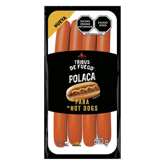 Salchicha Tribus de Fuego Polaca Hot Dog 680 g