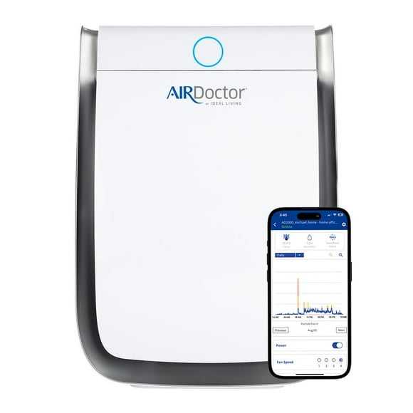 AIRDOCTOR 3500i SMART purificador de aire para salas de estar y dormitorios Filtración de 3 etapas con prefiltro, UltraHEPA, carbono/VOC. Captures Particles 100 veces más pequeño que el estándar HEPA