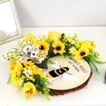 thumbnail image 4 of de terre artificiales para puerta delantera, Floral para boda, decoración de fondo de pared para interiores y exteriores Baoblaze Corona de Girasoles, 4 of 7