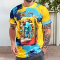 thumbnail image 4 of jowamay Mens Beach T Shirts Crewneck Summer Short Sleeve Beach Tee Regular Fit Trendy Basic Tops for Travel Leisure, 4 of 6