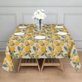 thumbnail image 3 of Yellow Lemon Fruit Flowers Pink Pattern Square Tablecloth,Waterproof Square Table Cover,Wipeable Spillproof Washable Table Cover for Home Kitchen Party Decor 42"X42"(107x107cm), 3 of 6