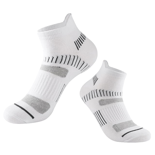Calcetines deportivos bajos para hombre, absorbentes del sudor, compresivos, con soporte para el tobillo, de algodón transpirable, para correr y entrenar en el gimnasio