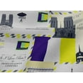 thumbnail image 5 of oneOone Viscose Jersey Dark Purple Fabric Paris Postcard Sewing Material Print Fabric By The Yard 60 Inch Wide, 5 of 7