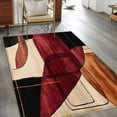 thumbnail image 3 of Red Burnt Orange Area Rug 3x5 Washable Rug Non Slip Geometric Boho Modern Abstract Large Area Rug Indoor Floor Carpet for Entryway Bedroom Kitchen Living Room Home Office Dining Room Nursery, 3 of 8