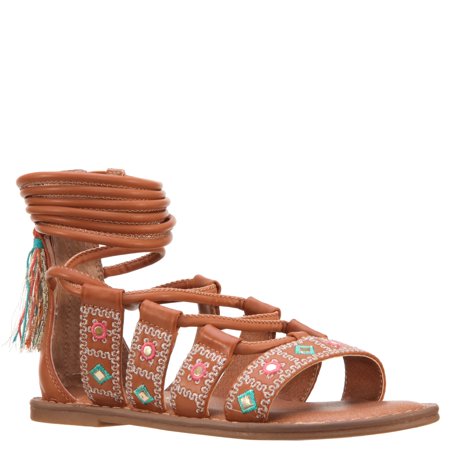 

KIDPIK Girls Geometric Braided Sandal Size: 9 Toddler - 6 Youth