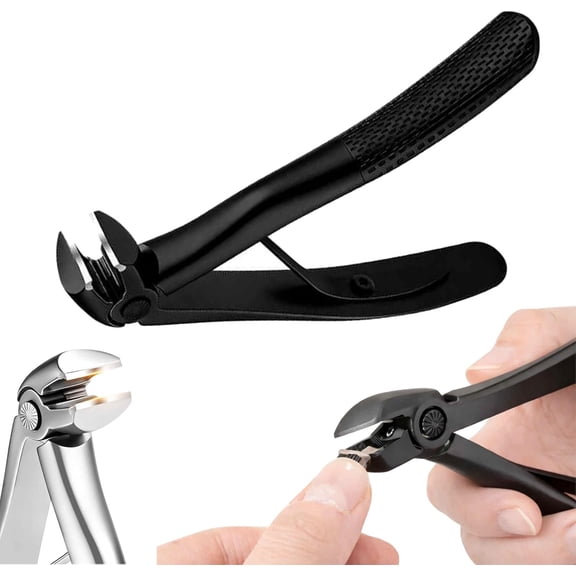 Easeclip Extended Nail Clipper, Easeclip Toenail Clippers, Black Curved Nail Clipper – Ergonomic & Easy for Seniors, Long Handled Toenail Clippers for Seniors