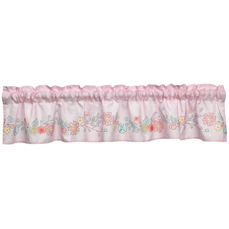UPC: 0084122013124 | Lambs & Ivy Disney Princesses Pink Floral Window Valance