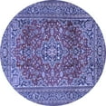 thumbnail image 1 of Ahgly Company Machine Washable Indoor Round Persian Blue Traditional Area Rugs, 3' Round, 1 of 4