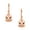 Rose, variant on Cat Dangle Earrings For Women 925 Sterling Silver Animal Earrings Minimalist Cat Face Earrings