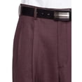 thumbnail image 2 of Giovanni Uomo Mens Pleate Front Traditional Fit Dress Pant Wine 31 Short, 2 of 4