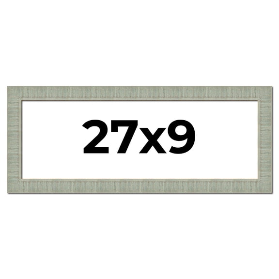 27x9 Frame Green Desert Pear Solid Wood Picture Frame | 1.625 Inch Moulding Width | Interior Frame
