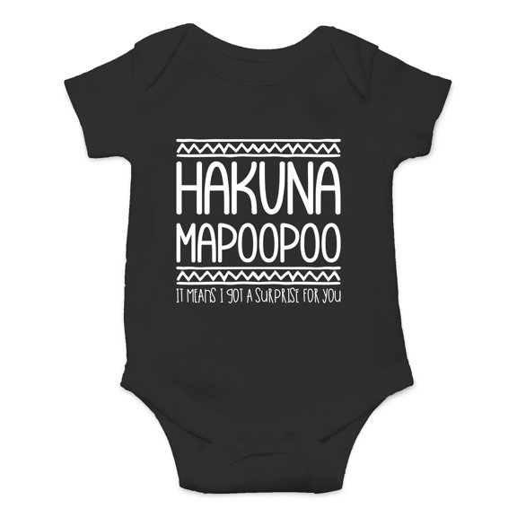 Hakuna Mapoopoo - Movie Parody And Funny Translation - Cute One-Piece Infant Baby Bodysuit