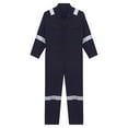 thumbnail image 5 of MSemis Men's 100% Cotton Work Overalls Reflective Strips Jumpsuit Dustproof Dungarees Coveralls Navy Blue 5XL/195, 5 of 7