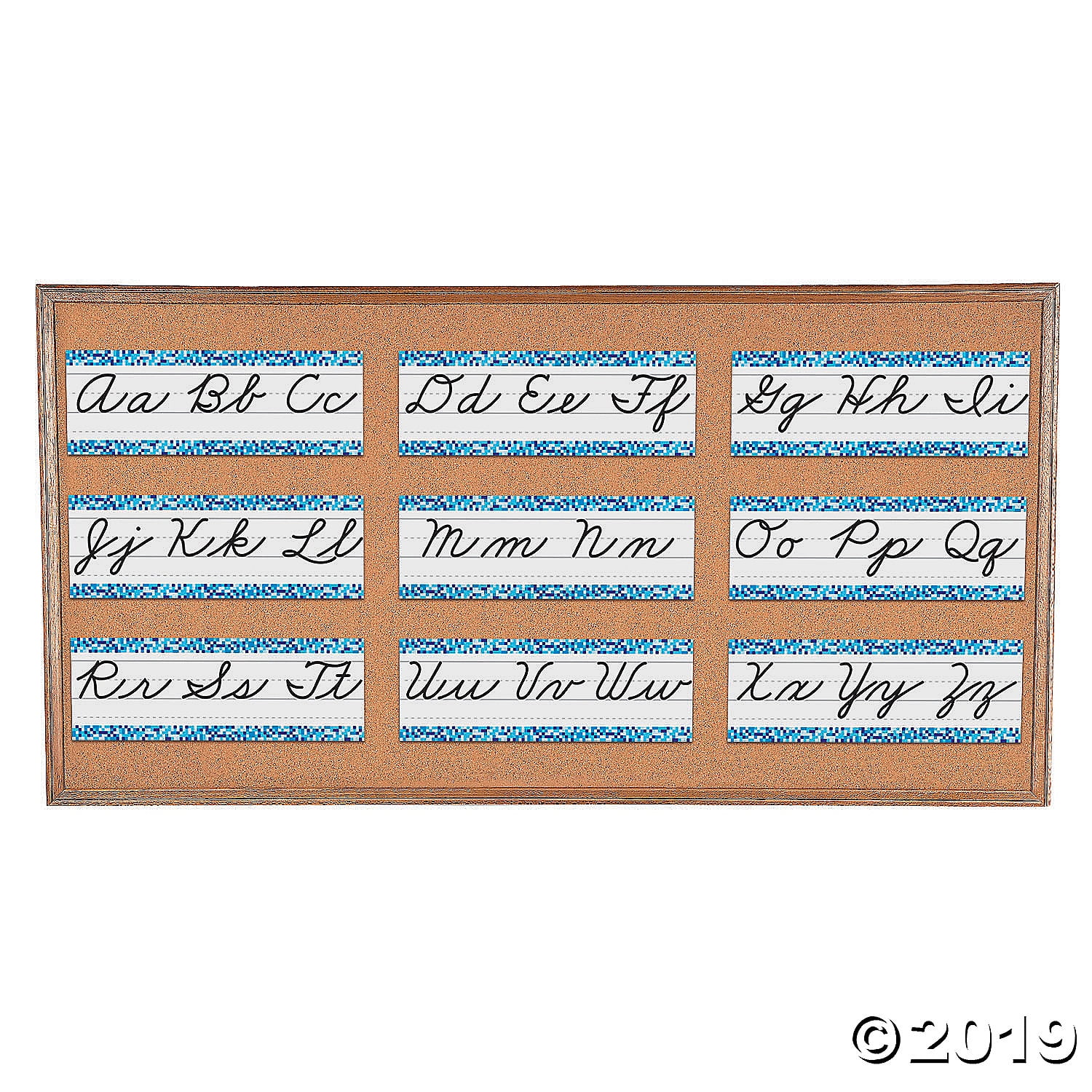 Cursive Alphabet Line Mini Bulletin Board Set