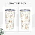 thumbnail image 2 of Easter Tumbler 20oz Bunny Rabbits Stainless Steel Insulated Tumblers with Lid and Straw Easter egg Travel Coffee Mug Tea Wine Cups Water Bottle Holiday Gifts for Women, 2 of 6