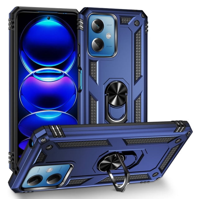 Funda de teléfono para Xiaomi Poco X5 5G y Redmi Note 12 5G (Global) de Uso Rudo Shockproof + Cristal 9D