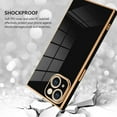 thumbnail image 4 of Case for iPhone 15 Plus Cute Plating Gold Case for Women Girls Soft TPU Shockproof Raised Full Camera Protection Electroplate Bumper Cover for iPhone 15 Plus 6.7"-Black, 4 of 8