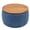 Navy, variant on GZXS 25.5" Round Ottoman with Flip-Top Lid and Hidden Storage Compartment, Handmade Plastic Rattan Footrest/End Table, No Assembly, Natural