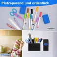 thumbnail image 5 of BZUEPRS 12 Stück Whiteboard Zubehör, 2 Stifthalter Magnetisch mit 2 Stück Whiteboard Schwamm 8 Whiteboard Marker,Magnetischer Stifthalter für Schule,Büro,Whiteboard,Kühlschrank(Black), 5 of 20