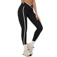 thumbnail image 2 of Women's Yoga Pants Slim Fit High Waisted Long Pants Casual Running Workout Fitness Yoga Leggings for Women Black L, 2 of 4