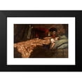 thumbnail image 2 of John Frederick Harrison Dutton 14x11 Black Modern Framed Museum Art Print Titled - The Stolen Kiss (1904), 2 of 5