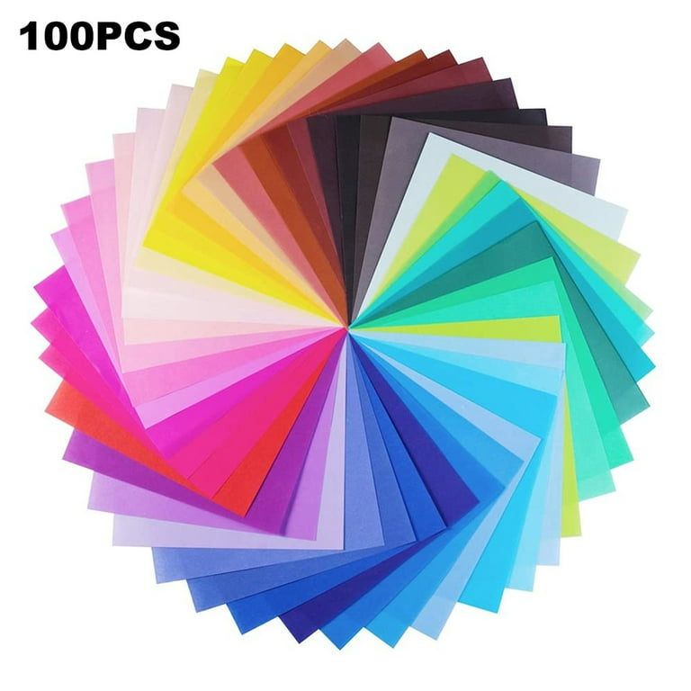 UPSTORE 100 Sheets 8 x 8 inch 10 Colors Origami Paper Handmade Double Sided  Folding Paper Square Paper Typing Papers Manual Cutting Art Craft Paper