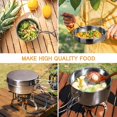 thumbnail image 4 of Camping Cookware Set 4pcs Portable Stainless Steel Pots and Pans Set, 4 of 5