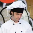thumbnail image 4 of Uncommon Threads 0100-4500 Bonnet de Chef en Popeline Blanc/noir, 4 of 4