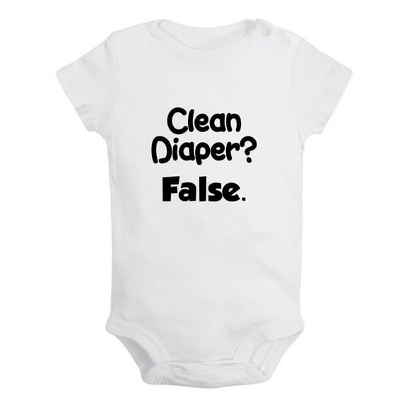 iDzn Clean Diaper False Funny Rompers For Babies, Newborn Baby Unisex Bodysuits, Infant Jumpsuits, Toddler 0-24 Months Kids One-Piece Oufits