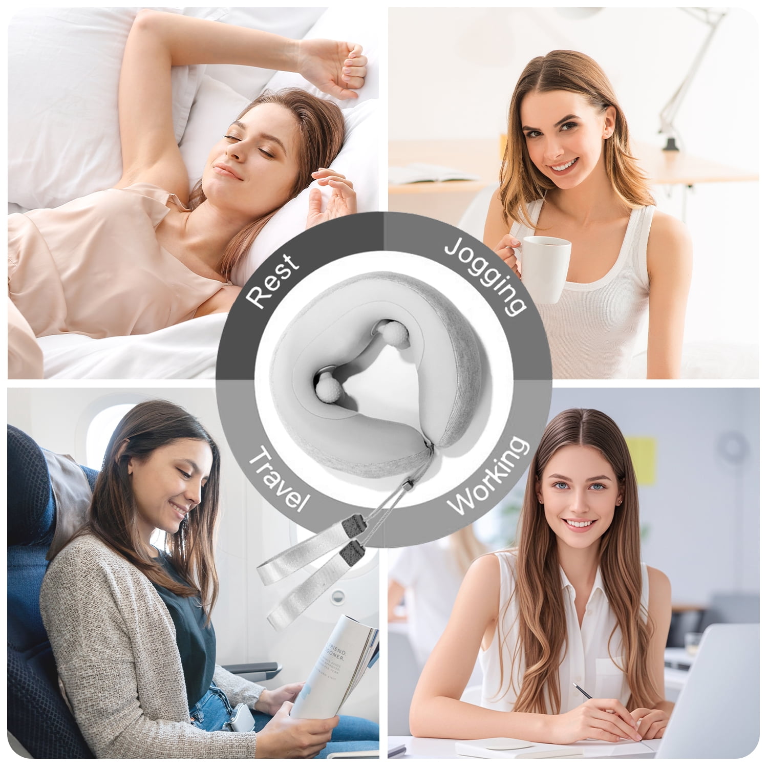 Neck Massager Pillow for Pain Relief Deep Tissue, Shiatsu Neck and Shoulder Massager with Heat,Cordless Massage Pillow,Ideal Gifts for Mom Dad Women Men