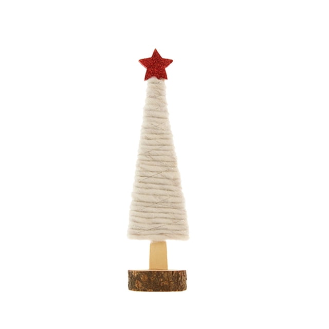 Decoración navideña Árbol de Navidad antiguo Decoración de escritorio Adornos de lana Mini adornos navideños