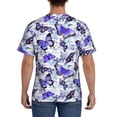 thumbnail image 2 of Naloa Butterflies Men's T-Shirt Sport T-shirt Men's Basic Tee Casual Men's Shirt, Round Neck, Short Sleeves - Medium, 2 of 5