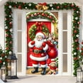 thumbnail image 1 of Herunwer Christmas Door Cover Merry Christmas Welcome Door Decoration Santa Claus Snowman Banner Backdrop Cover for Xmas Holiday Party Supplies Decor, 1 of 6