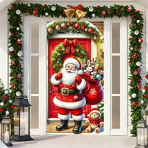 PRETXORVE Christmas Decorations, Christmas Decor, Door Curtain, Suitable for News Year Meeting Winter, Size 78.7 X 35.4 Inches
