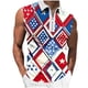 thumbnail image 1 of Camisas de Suéter para Hombre, Moda Casual sin Mangas, Cremallera de Impresión Turndown Tanque Deportivo, 1 of 5