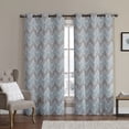 thumbnail image 1 of Marlie Intelligent design Blackout Weave Grommet Curtain Panels (Set of 2) - Spa Blue - 76x84, 1 of 2