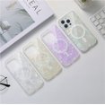 thumbnail image 2 of Magnetic Series Designed for iPhone Case[Compatible with MagSafe][Military Drop&Camera Lens Protection] Laser Glitter Pearly Shell Translucence Shockproof Cover (Purple,iPhone 15 Plus), 2 of 5