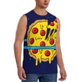 thumbnail image 2 of Bingfone PLANETA EN FORMA DE PIZZA Pattern Men's Tank Tops Workout Sleeveless Tee Shirts Running Beach Tanks for Men-XX-Large, 2 of 4