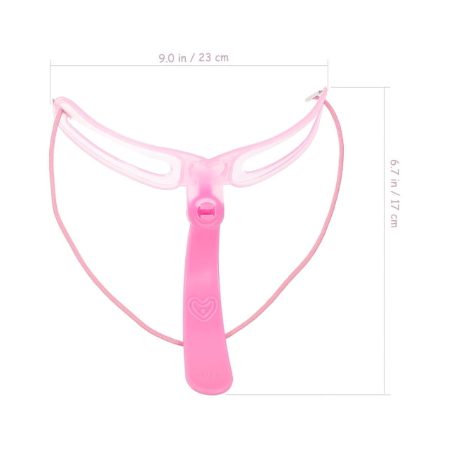 FUEENIRVA 3Sets Convenient Pink Plastic Eyebrow Template Handheld Stencils for Quick Makeup